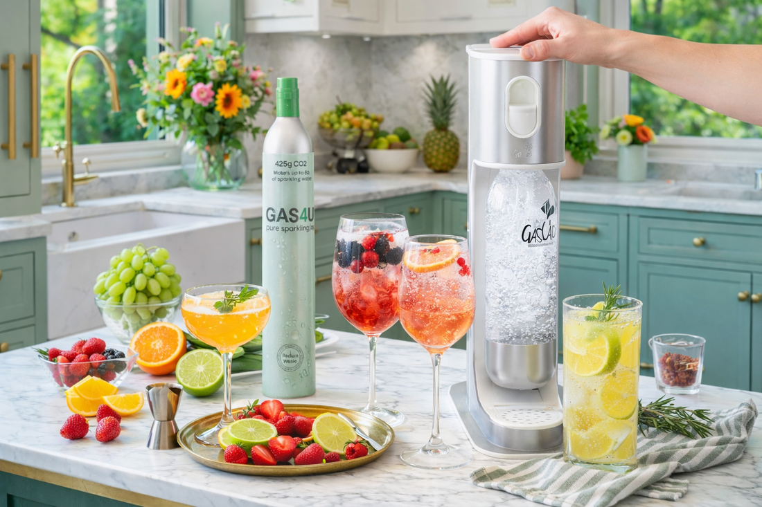 Make Fresh Sparkling Water at Home with Gas4U CO₂ Cylinders in Ireland