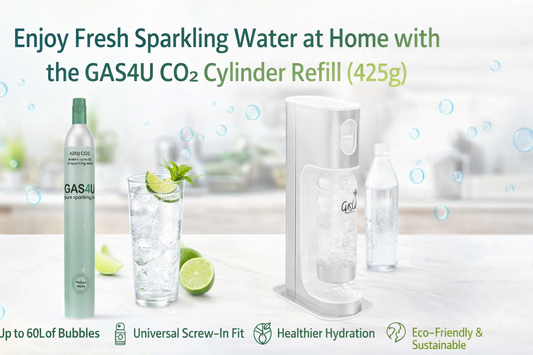 Enjoy Fresh Sparkling Water at Home with the GAS4U CO₂ Cylinder Refill (425g)