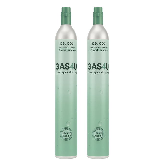 (SCREW IN) - GAS4U CO2 Gas Cylinder Refill 425g - Makes up to 60L Sparkling Water