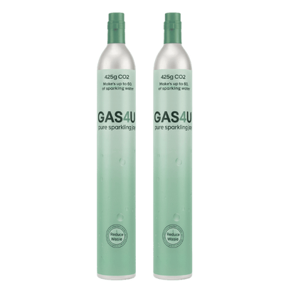 (SCREW IN) - GAS4U CO2 Gas Cylinder Refill 425g - Makes up to 60L Sparkling Water