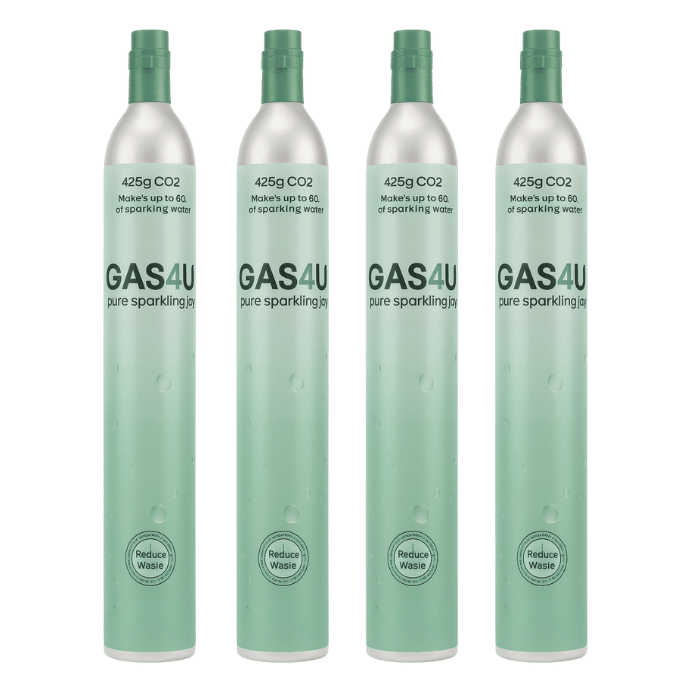 (SCREW IN) - GAS4U CO2 Gas Cylinder Refill 425g - Makes up to 60L Sparkling Water