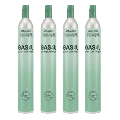 (SCREW IN) - GAS4U CO2 Gas Cylinder Refill 425g - Makes up to 60L Sparkling Water