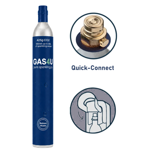 GAS4U CO₂ Cylinder 425g (Quick Connect)