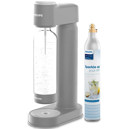 Philips GoZero LITE Soda maker +Bottle +Cylinder (Grey) - ADD4901GR/10