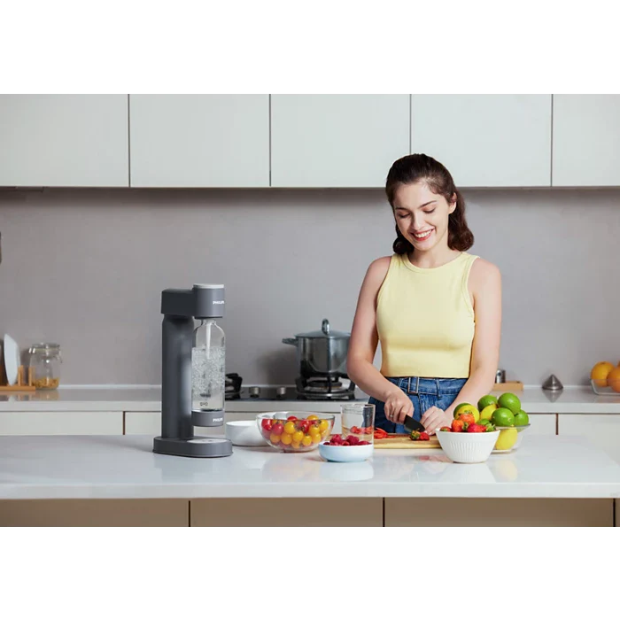 Philips GoZero LITE Soda maker +Bottle +CO2 Cylinder - Grey