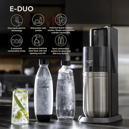 SodaStream DUO Sparkling Water Maker Kit - CO2 & Bottles