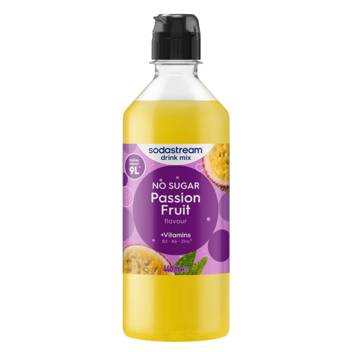 Sodastream Passion Fruit Syrup 440ml - Makes up to 9L, Zero Sugar