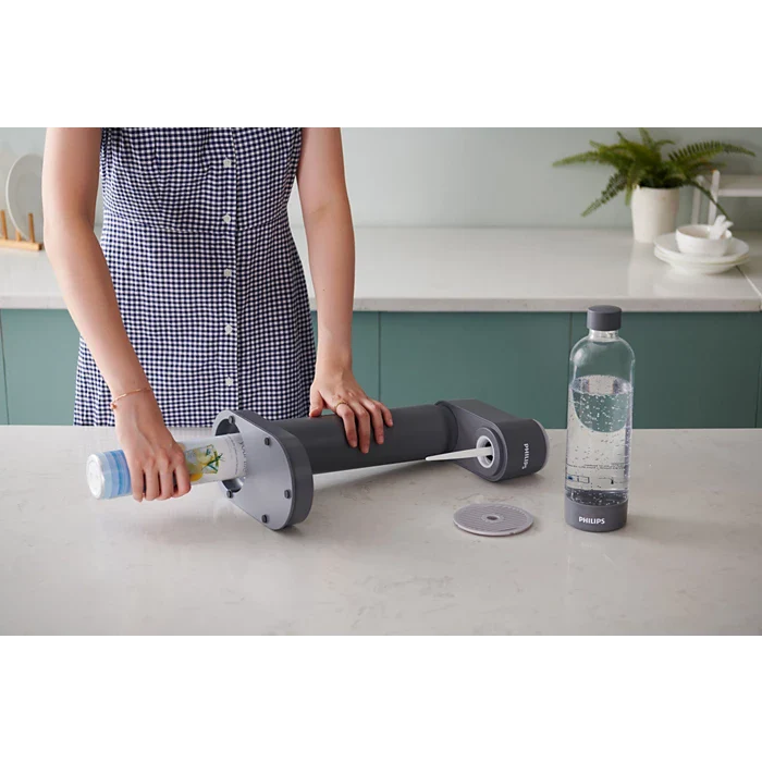 Philips GoZero LITE Soda maker +Bottle +CO2 Cylinder - Grey